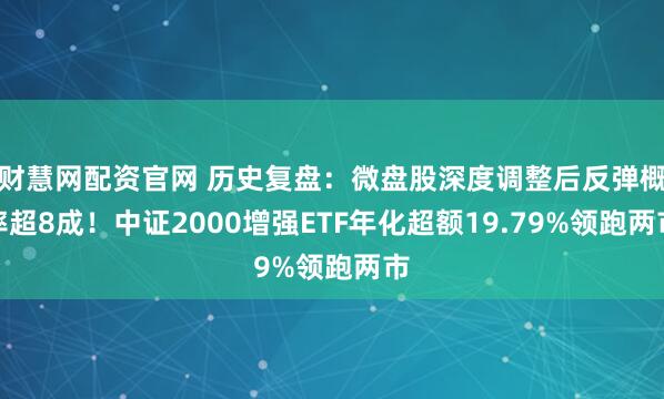 财慧网配资官网 历史复盘：微盘股深度调整后反弹概率超8成！中证2000增强ETF年化超额19.79%领跑两市